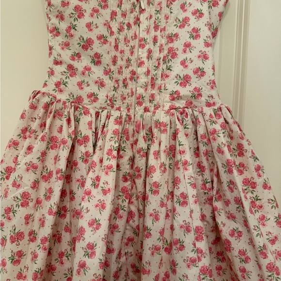 House of CB Natassia White Rosebud Print Cotton Mini Dress — XS - Picture 5 of 5